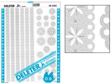 טון מסך של מעגן JR JR-505 [תבנית תחרה של פרחים] [גודל גיליון 182x253 ממ] לאיור קומיקס מנגה